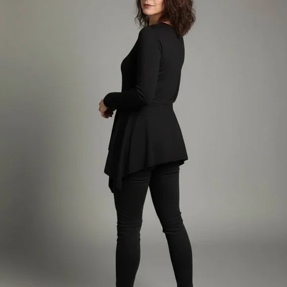 🖤 Koandaily Asymmetrical Peplum Top – Size L 🖤 - Picture 7 of 10